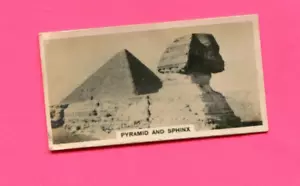 1927 CARRERAS VIEWS OF THE WORLD TOBACCO CARD #4 PYRAMID AND SPHINX EGYPT - Picture 1 of 2