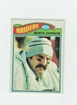 1977 Topps Football Oakland Raiders Monte Johnson #77 - Image 1 of 2