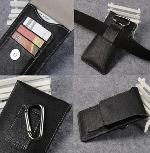 For Google Pixel 6 6 5 4XL 3 XL Workman Black Leather Card Belt Clip Loop Case - Picture 1 of 1