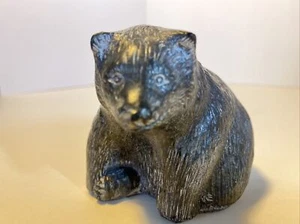 Wolf Original Sculpture Black Bear Hand Made in Canada 4" x 2.5" x 2.5" - Picture 1 of 8