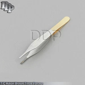 T/C O.R GRADE ADSON BROWN TISSUE FORCEPS 4.75" WITH TUNGSTEN CARBIDE INSERTS - Picture 1 of 3