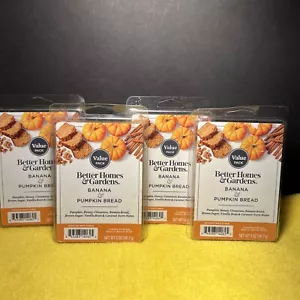 Lot Of 4 BETTER HOMES & GARDENS BANANA & PUMPKIN BREAD WAX MELTS - 5 OZ. - Picture 1 of 2