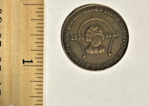 1950S LITTLE ORPHAN ANNIE GOOD LUCK BRONZE METAL COIN OVALTINE PROMO M - Picture 1 of 3