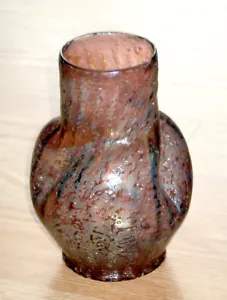 Jarrón DUGAN VENECIANO FRITA Pompeya óptica ARTE VIDRIO amatista púrpura 1905-1906 - Imagen 1 de 8