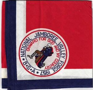 Fazzoletto da collo BSA National Jamboree Valley Forge 1957 [NC-1866] - Foto 1 di 1