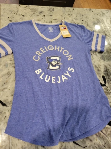 Creighton Blue Jays V Neck T-Shirt MEDIUM Knights Apparel Rivalry Threads Cover