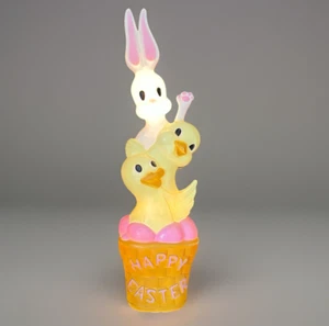 VTG 40" EASTER BLOW MOLD Don Featherstone BUNNY RABBIT CHICK DUCK BASKET Union - Picture 1 of 23
