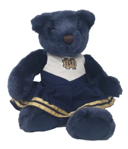 NOTRE DAME FIGHTING IRISH TEDDY BEAR W/ CHEERLEADER UNIFORM 13" HERRINGTON - Picture 1 of 4