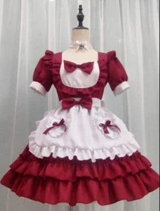 Vestido de lolita acampanado falbala con mangas abullonadas de mucama para mujer y niña  - Imagen 1 de 11