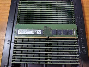 Micron 32gb PC4-3200AA 2Rx8 DDR4 ECC UDIMM Unbuffered Memory MTA18ASF4G72AZ-3G2 - Picture 1 of 3