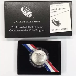 2014 S Baseball Hall of Fame Clad Half Dollar ~ Curved Proof Coin ~ OGP & COA - Picture 1 of 5