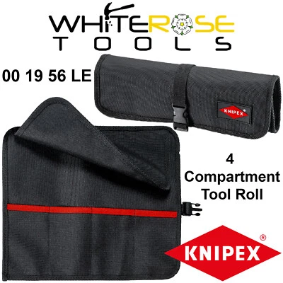 KNIPEX Tool Roll Bag 4 Compartments Empty Belt Fastener 315 x 275 mm 00 19 56 LE - Image 1 of 3