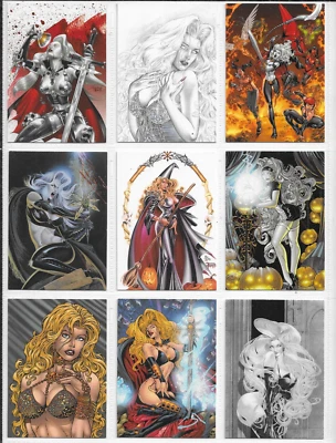 LADY DEATH Trading Card Set: "Dark Alliance" /9 Cards features LADY DEATH - Image 1 of 2