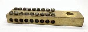 Barra de latón sólido 9 vías tierra neutral bloque tira de riel conector terminal 16 mm - Imagen 1 de 8