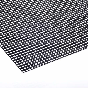 Lochblech QG5-8 Stahl Verzinkt Schwarz pulverbeschichtet Stahl 1,5mm dick Blech - Bild 1 von 2