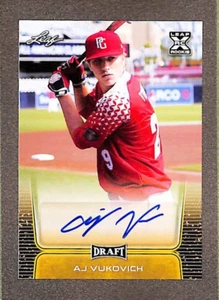 2020 Leaf Draft #BA-AJV AJ Vukovich Rookie RC Auto Yellow Parallel - Picture 1 of 3