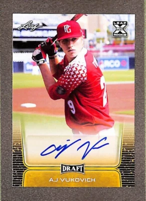 2020 Leaf Draft #BA-AJV AJ Vukovich Rookie RC Auto Yellow Parallel - Image 1 of 3