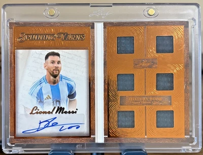 Libro de historia de hojas 2025 hilos giratorios Lionel Messi 6 piezas reliquia automática #15/15 Foto 1 de 4