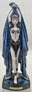 Objet 'd Elegance Dance of the Seven 7 Veils Statue Figurine Belly Dancer 15" - Picture 1 of 14