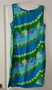 Maggy London Womens Silk Dress Size 12 Blue Green Floral Sleeveless Lined NB2013 - Picture 1 of 8