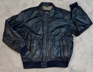 Chaqueta de bombardero de colección para hombre Flyers de cuero tipo A-2 ejército de EE. UU. AIr Force talla XL alta - Imagen 1 de 13