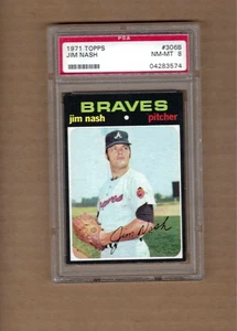 1971 TOPPS JIM NASH # 306B NO BLOB PSA 8 - Picture 1 of 1