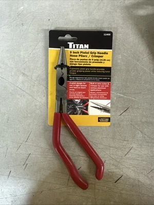 NOVO Alicate/Crimpador de Nariz com Agulha de Pistola Titan 9 polegadas PN: 11400 - Imagem 1 de 3