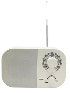 Klasse 3 Band Radio AM FM SW eingebauter Lautsprecher Kopfhörer Klinke Radio W231 weiß - Bild 1 von 7