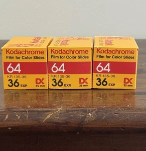 3 Kodak Kodachrome 64 Film 24 Color Slides 35mm KR 135-24 Expired (08/1987) - Picture 1 of 7