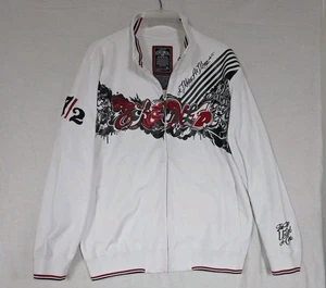 Vintage Ecko Unltd Actual Factual Track Jacket Men's Sz XL Full Zip Graffiti - Picture 1 of 11