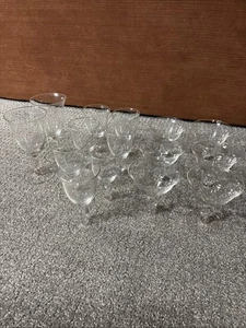 Imperial Glass # 110 clear crystal twist stem (set of 15) wine glasses- Vintage - Picture 1 of 8