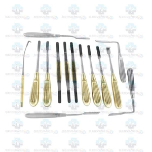 Facelift Plastische Chirurgie Endoskopisches Augenbrauenlifting Nasenraspel Instrumente 15 Stück - Bild 1 von 3