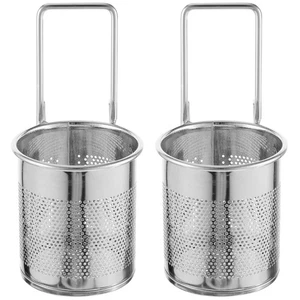  Paquete de 2 canastas de red para olla caliente pequeña soporte reutilizable para freír colar para - Imagen 1 de 12