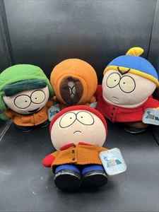South Park 1998 Vintage 10" Plush Set Kyle, Stan, Kenny, Cartman with tags - Picture 1 of 10