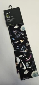 Nike FLY Head Tie Wrap Dri Fit Swoosh Graphite Black Headwrap Tie Bandeau. NEW - Picture 1 of 5