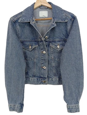 H&M Jeansjacke Damen Jacke Gr. DE 36 blau Casual-Look - Bild 1 von 4