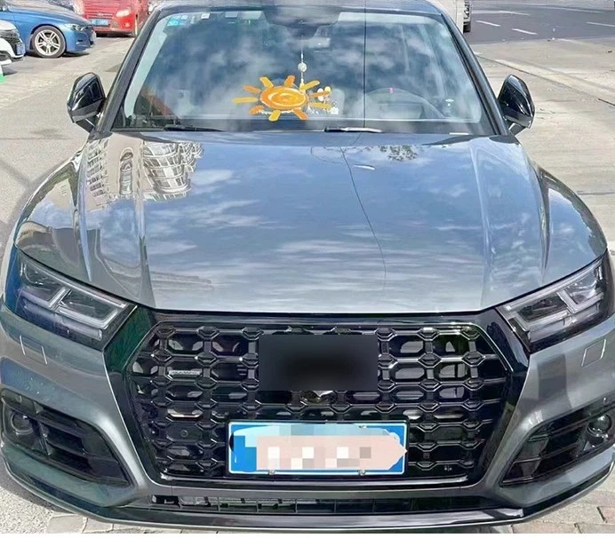 Grelha de malha para Audi Q5 SQ5 RSQ5 preta 2018 2019-2020 grade de para-choque dianteiro - Imagem 1 de 4