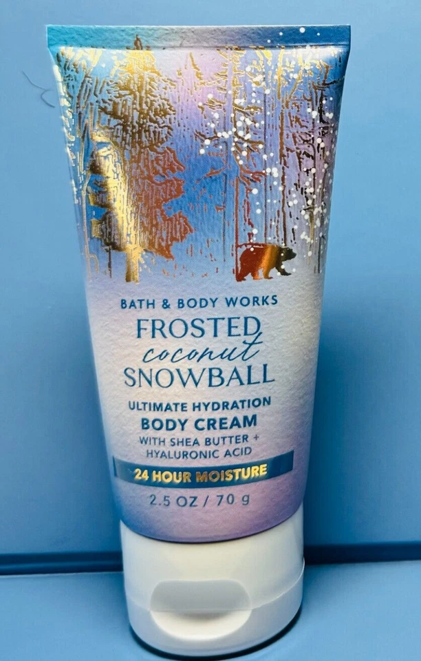 *NUEVO* BOLA DE NIEVE DE COCO ESMERILADO ~ CREMA CORPORAL DE VIAJE ~ Bath & Body Works Foto 1 de 1