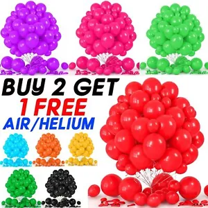 100 X Latex PLAIN BALOON BALLONS helium BALLOONS Quality Party Birthday Wedding - Picture 1 of 18