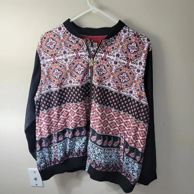 Rafaella Weekend Floral Jacket Womens 1x - Image 1 of 4