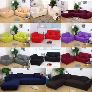 Universal Sofa Cover Slipcover 1 2 3 4 Seater Stretch Couch Furniture Protector - Picture 1 of 76