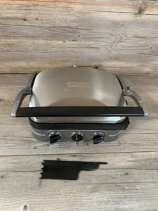 Cuisinart Griddler GR-4 Brushed Stainless Steel Kitchen Grill W/ Spatula TESTED - Picture 1 of 10