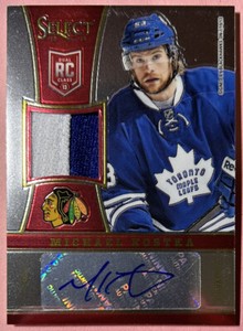 2013-14 PANINI SELECT-MICHAEL KOSTKA-ROOKIE-AUTOGRAPH-PATCH-JERSEY /50 #267