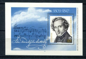 Germany - DDR : Mendelssohn birthday souvenir sheet from 1984 - mint NH - Picture 1 of 1