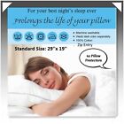 Pack of 4 Pillow Protectors 100%Cotton Anti allergenic Zipped Entry Size 74x48cm
