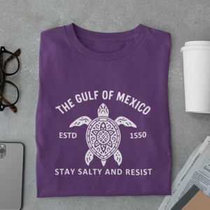 Camiseta The Gulf of Mexico Stay Salty Resistance, México Est 1550 Beach Shirt - Imagen 1 de 14