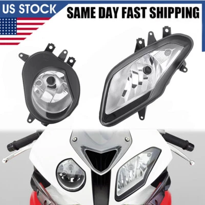 2PCS Headlight Head Lamp Light Assembly For BMW S1000RR 2009-2014 HP4 2012-2014 Foto 1 de 4