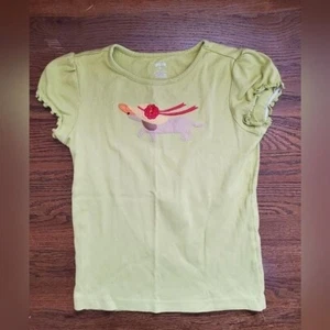GYMBOREE Girls 9 Green tee dog in hat - Picture 1 of 4
