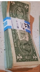 1 Pack ($100) Regular Circulated Bank Strap of One Dollar Bills. U.S. Currency - Picture 1 of 7