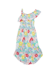 BCBGirls  Girl's Floral One-Shoulder High-Low Dress - Picture 1 of 2